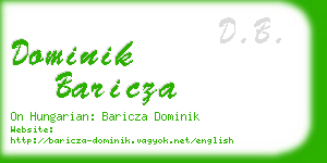 dominik baricza business card